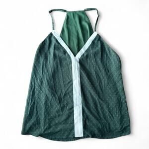 Shein green polka dot halter